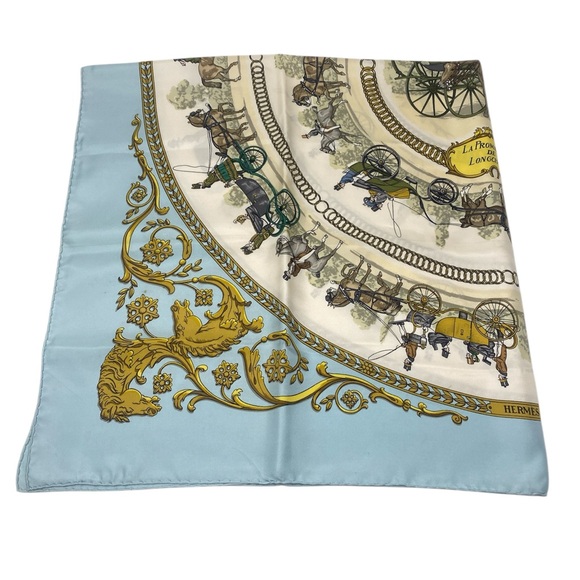 Hermes Vintage Silk Scarf Carre 90 “La Promenade De Longchamps” By P.Ledoux - Picture 3 of 14